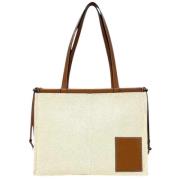 Pre-owned Canvas shoulder-bags Loewe Pre-owned , Beige , Dames