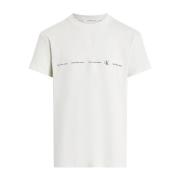 Logo Herhaal Tee Urban Stijl Calvin Klein , Beige , Heren