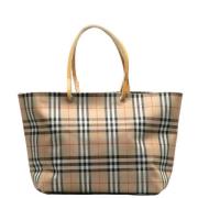 Pre-owned Canvas handbags Burberry Vintage , Beige , Dames