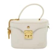 Pre-owned Leather handbags Versace Pre-owned , White , Dames