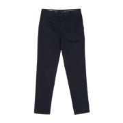 Blauwe Textuur Katoenen Broek Luigi Bianchi Mantova , Blue , Heren