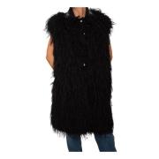 Elegante Zwarte Korte Jas Liu Jo , Black , Dames