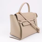 Pre-owned Leather handbags Celine Vintage , Beige , Dames