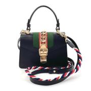 Pre-owned Leather handbags Gucci Vintage , Black , Dames