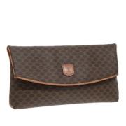 Pre-owned Leather clutches Celine Vintage , Brown , Dames