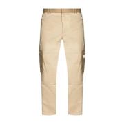 Cargo Slim Twill Katoenen Broek Beige Kenzo , Beige , Heren