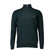 Kwart Zip Katoen Merino Sweater Lyle & Scott , Green , Heren