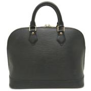 Pre-owned Leather handbags Louis Vuitton Vintage , Black , Dames