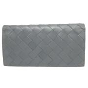 Pre-owned Leather wallets Bottega Veneta Vintage , Gray , Dames