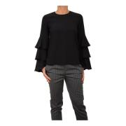 Elegante Zwarte Tuniek Blouse Liu Jo , Black , Dames