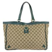 Pre-owned Canvas totes Gucci Vintage , Beige , Dames