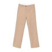 Beige Wolmix Wijde Pijp Broek Nine In The Morning , Beige , Dames