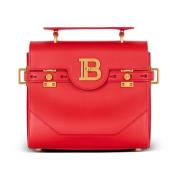 Gladleren B-Buzz 23 tas Balmain , Red , Dames