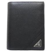 Pre-owned Leather wallets Prada Vintage , Black , Dames