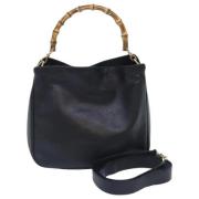 Pre-owned Leather gucci-bags Gucci Vintage , Black , Dames