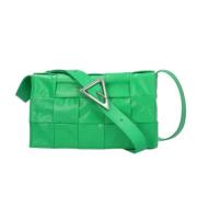 Pre-owned Leather shoulder-bags Bottega Veneta Vintage , Green , Dames