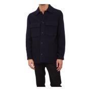 Blauwe Blouson Jas Emporio Armani , Blue , Heren