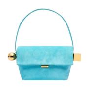 Turquoise Vierkante Tas Le Rond Carre Jacquemus , Blue , Dames