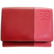 Pre-owned Leather wallets Loewe Pre-owned , Pink , Dames