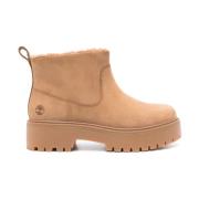 Beige Suède Instaplaarzen Timberland , Beige , Dames