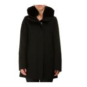 Zwarte Faux Fur Parka Woolrich , Black , Dames