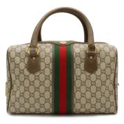 Pre-owned Canvas handbags Gucci Vintage , Beige , Dames