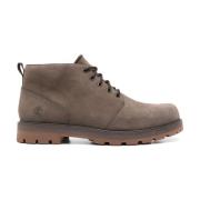 Bruine Nubuck Leren Veterschoenen Timberland , Brown , Heren