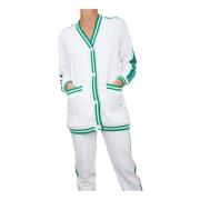 Lang Wit Vest Twinset , White , Dames