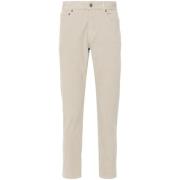 Beige Corduroy Broek met Logo Print Dondup , Beige , Heren