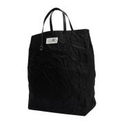 Kreukelstof Winkel Tas Zwart MM6 Maison Margiela , Black , Dames