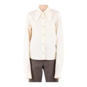 Vanilla Katoen Spandex Shirt The Garment , Beige , Dames