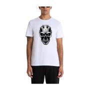 Cyberpunk Skull Print T-shirt Antony Morato , White , Heren