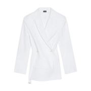 Gestructureerde wollen blazer met dubbele rij knopen Jacquemus , White...