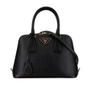 Pre-owned Leather handbags Prada Vintage , Black , Dames