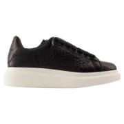 Leather sneakers Alexander McQueen , Black , Dames