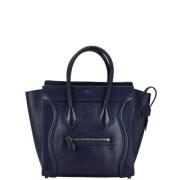 Pre-owned Leather handbags Celine Vintage , Blue , Dames