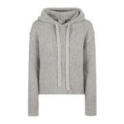 Zachte Wollen Hoodie Sweatshirt Ontwerp Forte Forte , Gray , Dames