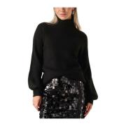 Zwarte Rollneck Pullover Lunamw My Essential Wardrobe , Black , Dames