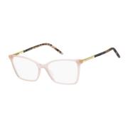 Beige Acetaat Frame Brilmontuur met Nude Wijzerplaat Marc Jacobs , Bei...