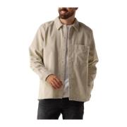 Beige Corduroy Overshirt Casual Stijl Calvin Klein , Beige , Heren