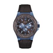 Bruine Polyethyleen Horloge Kwarts Analoog Gesp Guess , Brown , Heren