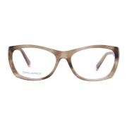 Bruine plastic frame bril met wijzerplaat Dsquared2 , Brown , Heren