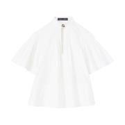 Witte Katoenen Pintuck Blouse Proenza Schouler , White , Dames