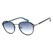 Blauwe Plastic Zonnebril Spiegel Stijl Guess , Blue , Heren