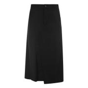 Zwart Wollen Knooprok Comme des Garçons , Black , Dames