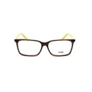 Bruine plastic frames met wijzerplaat Fendi , Brown , Heren