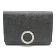 Pre-owned Leather wallets Bvlgari Vintage , Black , Dames