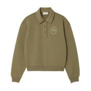 Biologisch Katoen Polo Sweatshirt Lacoste , Green , Dames