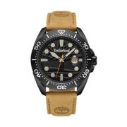 Bruin Leren Horloge Quartz Analoog Timberland , Brown , Heren