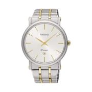 Gouden Stalen Premier Quartz Horloge Seiko , Gray , Heren